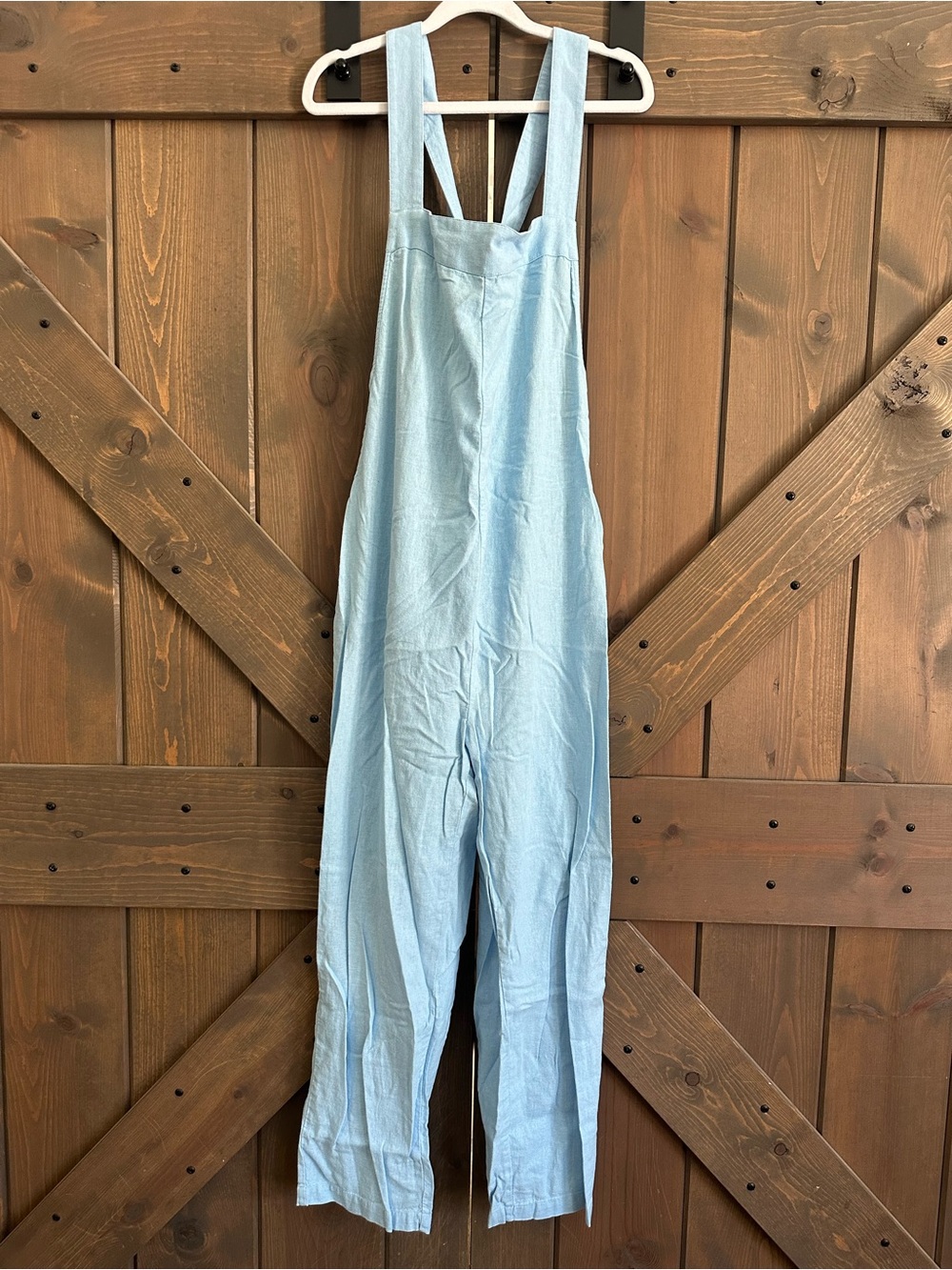 Abound Pale Blue Sleeveless Overalls